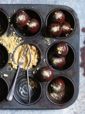 dark chocolate, clementine and honeycomb truffles