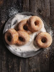date doughnuts with spiced sugar