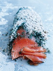 dill and salt-cured salmon
