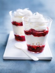 rose and raspberry trifles
