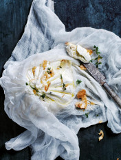 fast yoghurt cheese with preserved lemon