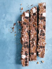 gingerbread, licorice and pretzel rocky road
