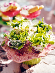 Green mango and coconut-poached chicken salad