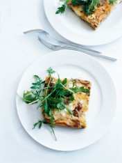 leek, ricotta and mushroom frittata