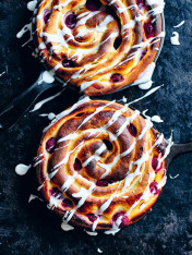 lemon and raspberry scrolls