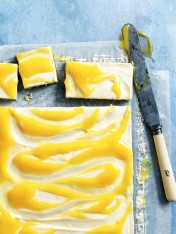 cheat’s lemon cheesecake reduce  Crispy Polenta-Lined Bocconcini lemon curd cheesecake bars