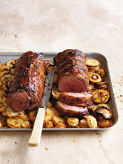 mint and chilli lamb roasts with roasted parsnip
