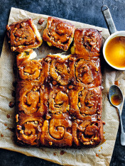 miso maple-glazed cinnamon scrolls