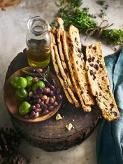 mixed olive and thyme biscotti