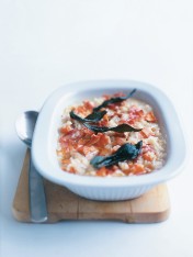pancetta, sweet potato and sage baked risotto