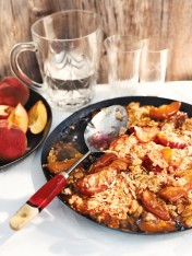 peach and coconut crumble