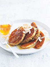 peanut butter, oat and banana pancakes