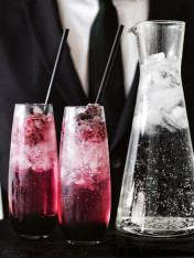 peppery gin and blackberry cooler