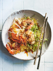 prawn ‘tempura’ sushi bowl with ponzu sauce  Lobster Salad With Tarragon Dressing prawn temperua sushi bowl with ponzu sauce