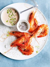 prawns with bloody mary mayonnaise and celery salt