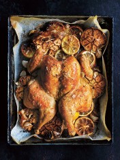 quick butterflied roast chicken
