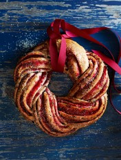 raspberry sweet bread wreath