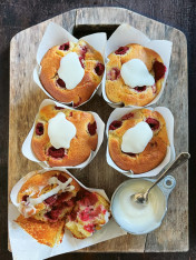 raspberry lemon yoghurt muffins