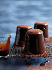 rich chocolate cakes with mocha glaze