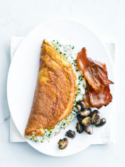 ricotta and chive omelette