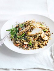 roasted cauliflower couscous and chicken salad