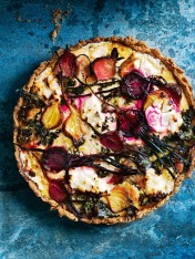 roasted heirloom beetroot, kale and goat’s cheese quiche  Red Currant Red meat Ribs roasted heirloom beetroot kale and goats cheese quiche