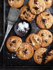 Salted caramel choc-chip cookies