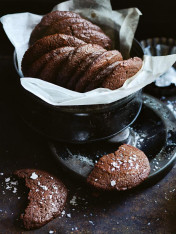 salted chocolate brownie cookies