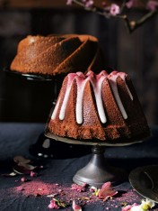 salted coconut and raspberry bundt cake