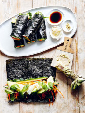 simple vegetable sushi
