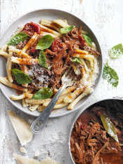 unhurried-cooked red meat ragu pasta  Pepper Steak With Chives slow cooked beef ragu pasta