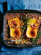 slow-cooked butternut pumpkin and chickpea dhal