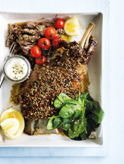 unhurried-roasted dukkah lamb shoulder  Pepper Steak With Chives slow roasted dukkah lamb shoulder