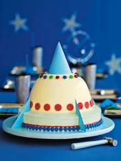 spaceship smash cake