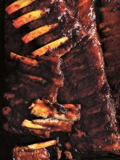 sticky maple and bourbon pork ribs