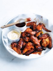 sticky soy and sriracha chicken wings
