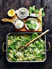 super green baked risotto