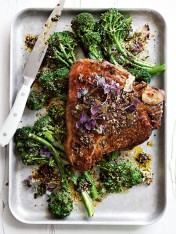t-bone steaks with nori sesame butter and broccolini  Pepper Steak With Chives t bone steaks with nori sesame butter and broccolini 1