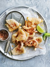 tempura squid with shichimi togarashi salt