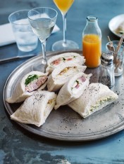 Bresaola, tuna and anchovy tramezzini (Venetian tea sandwiches)  Lemongrass Prawns tramezzini sandwiches