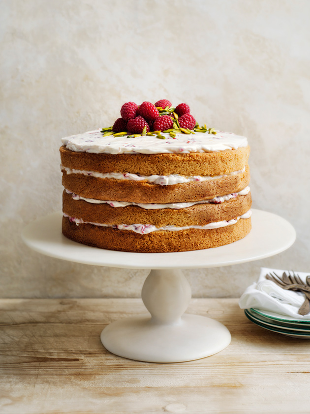 Almond And Orange Blossom Layer Cake With Vanilla Ricotta Icing | Donna Hay