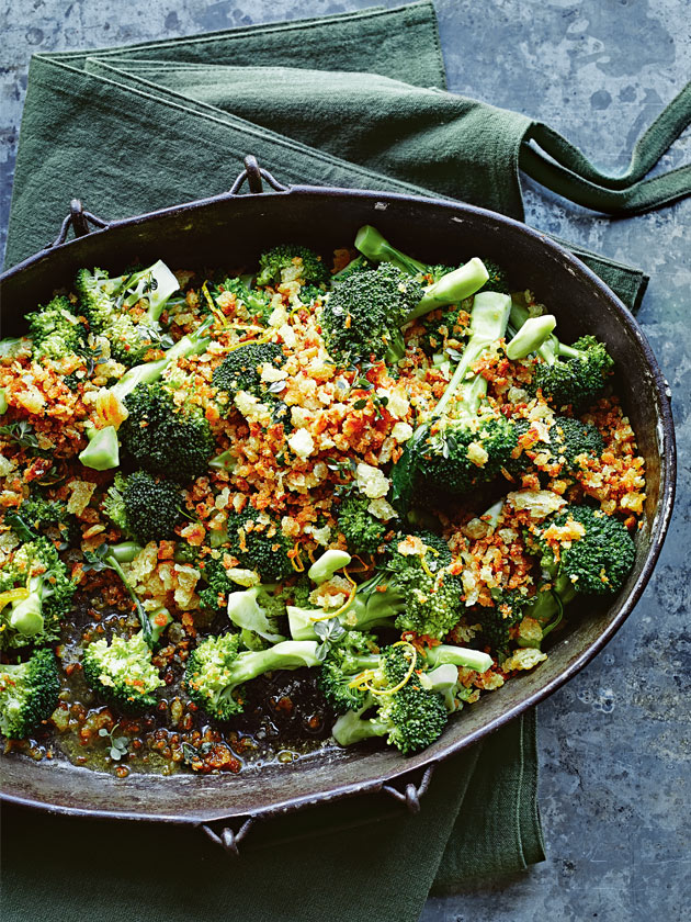 Broccoli With Lemon Butter And Thyme Breadcrumbs | Donna Hay