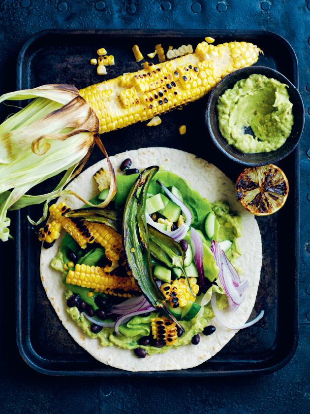 Charred Corn And Black Bean Tacos | Donna Hay