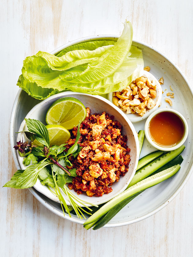 Cheats Chilli Cashew Tofu Larb | Donna Hay