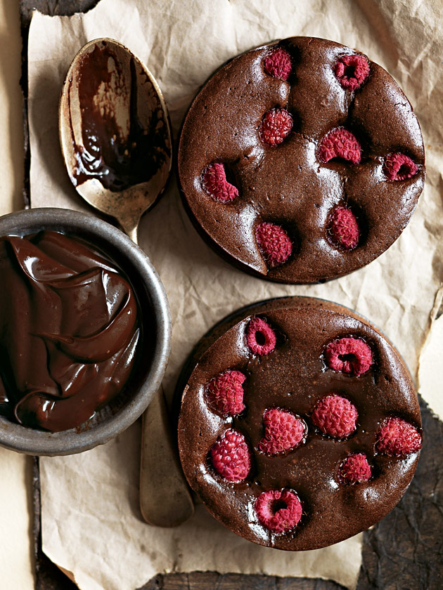 Dark Chocolate And Raspberry Brownie Tarts | Donna Hay