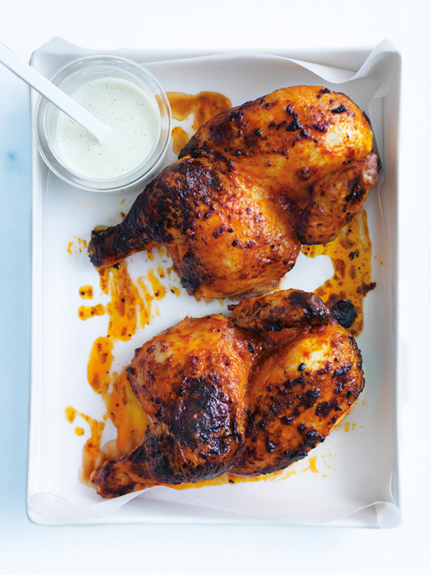 Harissa Roast Chicken With Minted Yoghurt | Donna Hay