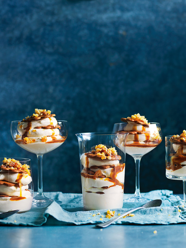 Individual Ginger And Caramel Trifles With Almond Praline | Donna Hay