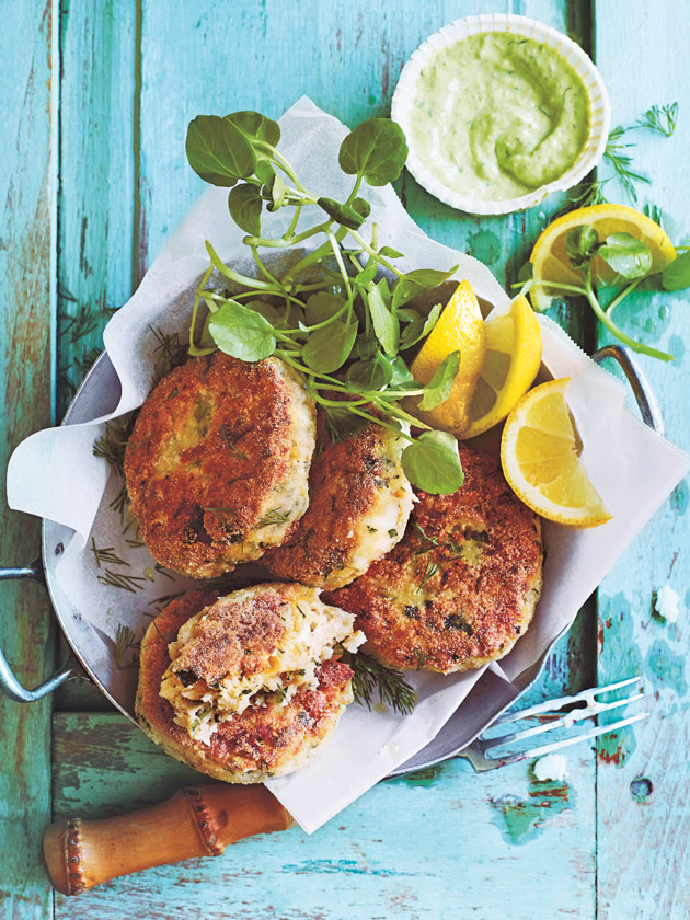 Lemon And Dill White Bean Dill And Cauliflower Fish Cakes Donna Hay