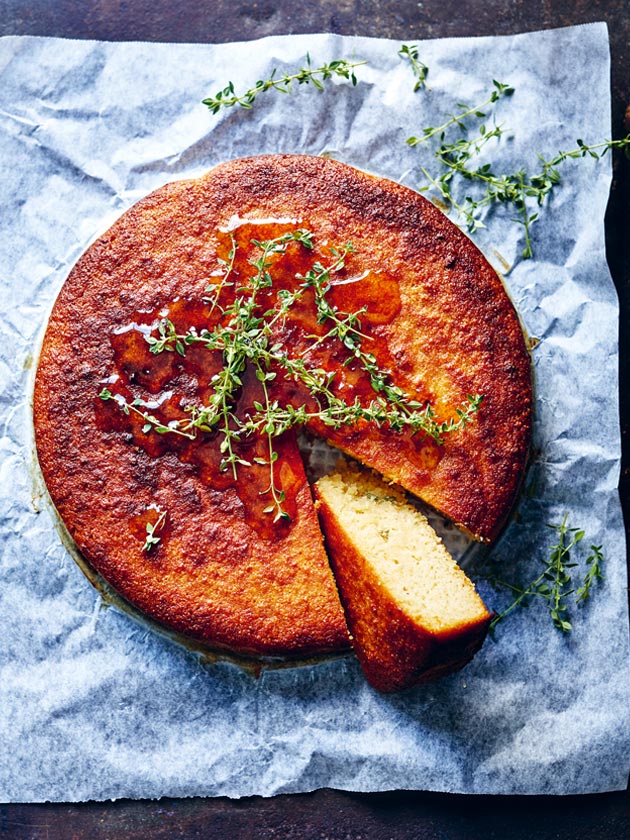 Lemon Thyme Honey And Almond Cake