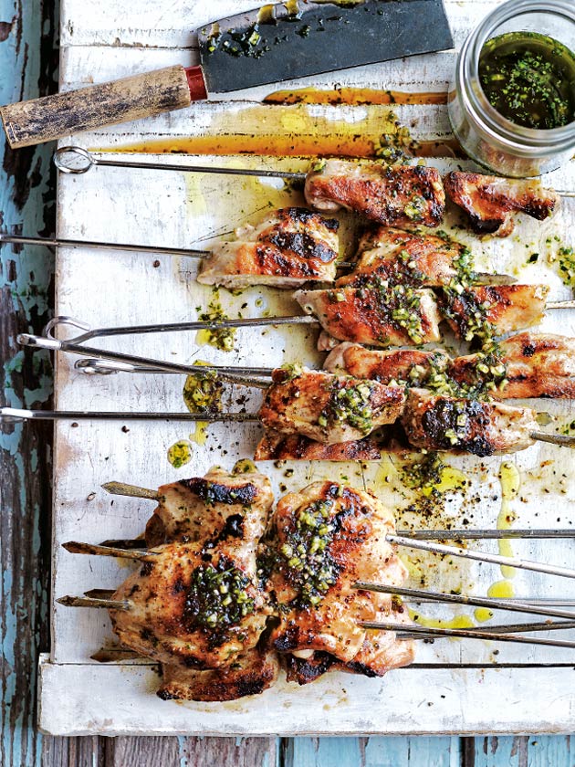 Lemongrass Skewered Chicken Kabobs